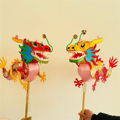 手工鳌鱼龙鱼灯龙形宫灯笼非遗手持发光花灯成品过新年乙巳蛇年