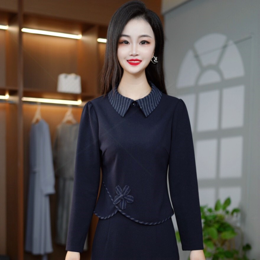 身裙两件套工作室原创时尚新款精致减龄显瘦百搭女装休闲上衣+半