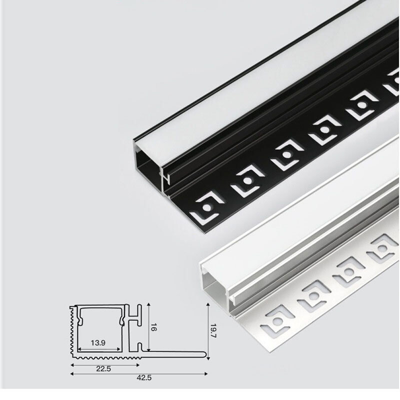 铝槽单边线形灯天花回型吊顶线条灯带客厅向上发光线行灯氛围灯槽