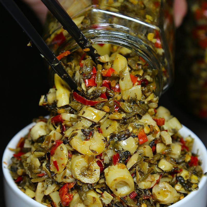 江西农家特色酸菜竹笋酸辣笋丁脆嫩小竹笋开胃菜下饭菜即食瓶装