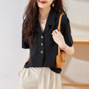 常规其他35 百搭纯色七分袖 39周岁直筒2023年夏 女士精品衬衫 女装