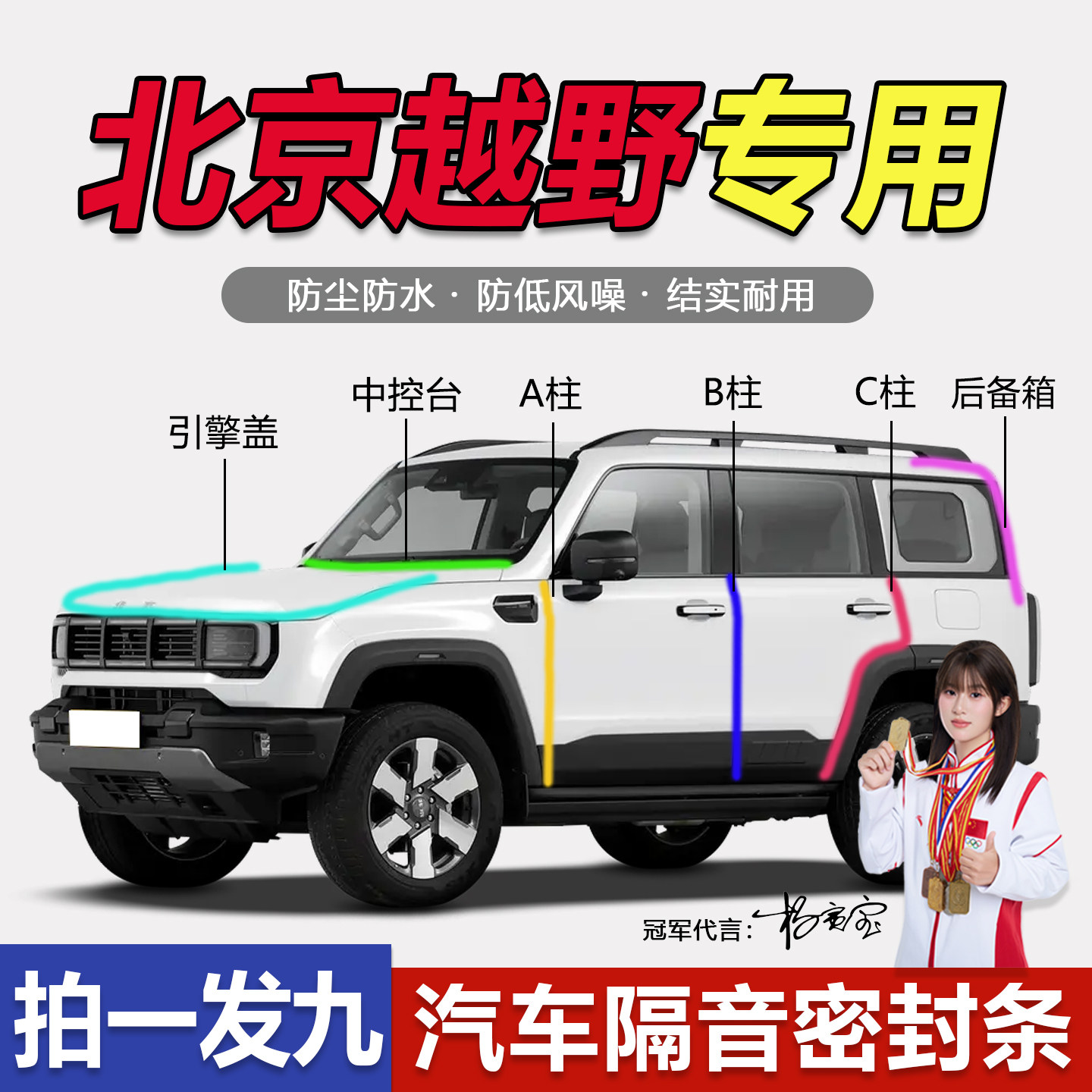 北京越野防尘防水静音降噪密封条