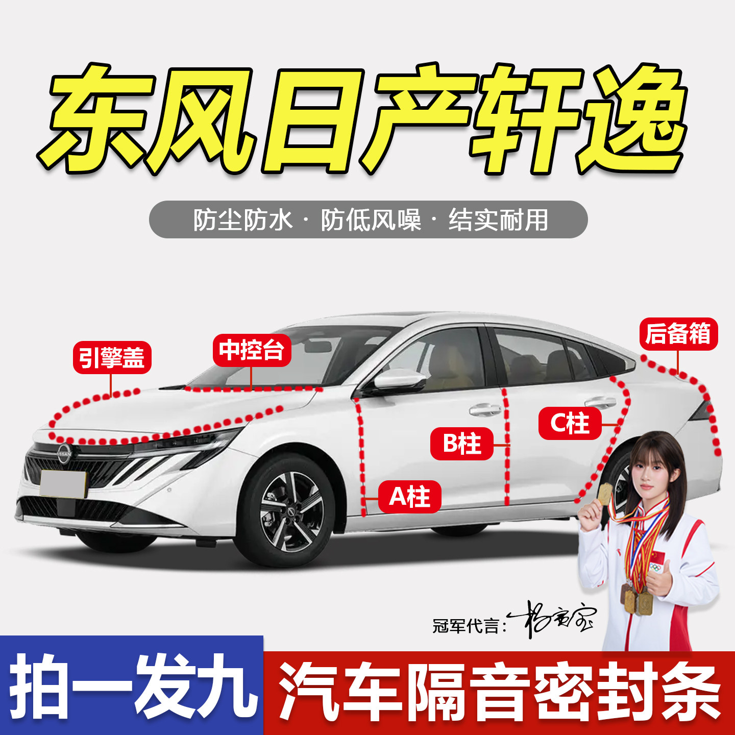 日产经典轩逸防尘防水隔音密封条