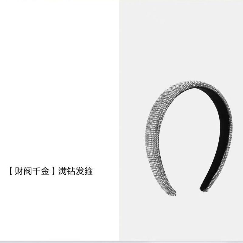 FFX 非金属布艺发饰高定满钻皮底发箍2023新款