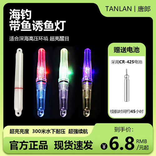 海钓LED水下诱鱼灯烟式透明七彩
