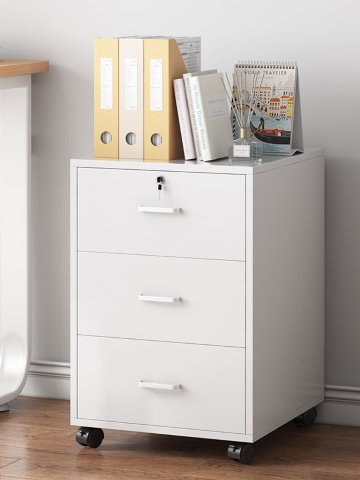 文件收纳柜办公室文件柜资料柜桌下多层抽屉储物柜落地式矮柜柜i.