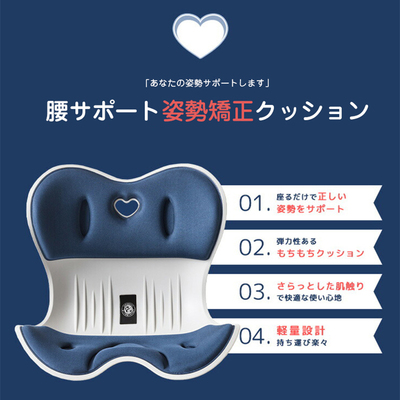 日本猫Pillowche护腰坐垫办公室靠垫护脊椎一体久坐神器坐姿舒适