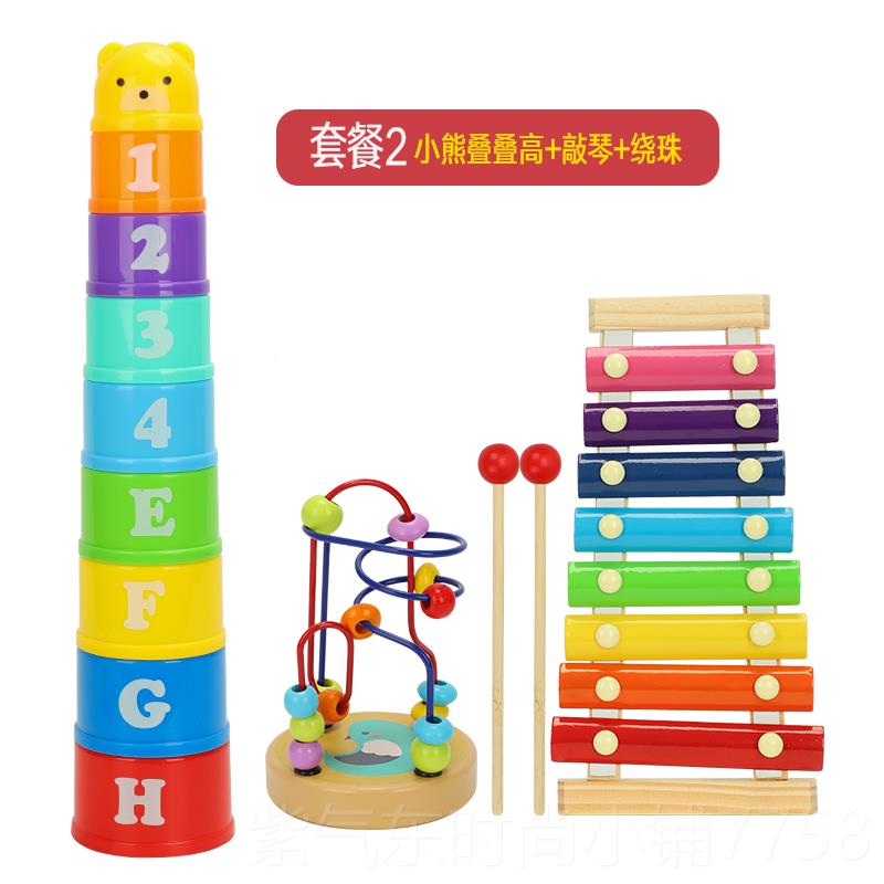 正品儿音乐启蒙具1音阶手敲琴手敲玩击木童琴音乐乐器套装益5智玩