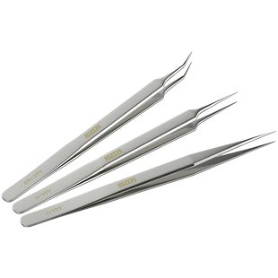 安立信镊子不锈钢工具维修高精密尖头嘴黑头粉刺夹子燕窝挑毛神器