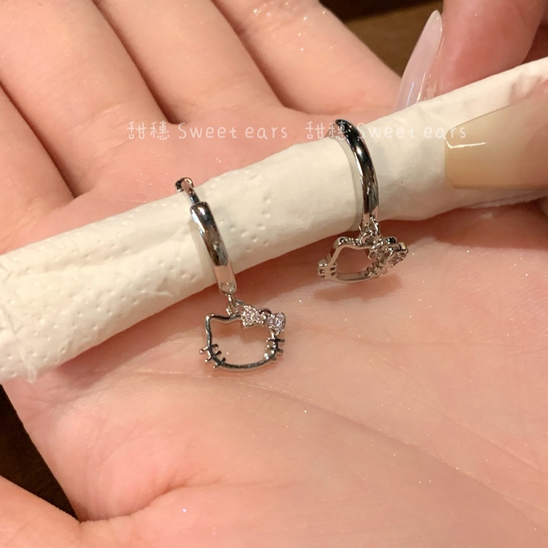 hellokitty猫咪小众设计耳环