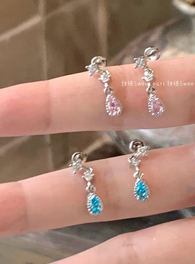 医用钛钢水滴吊坠睡觉免摘耳钉