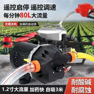 80L加药泵耐腐蚀酸碱自吸隔膜泵12V24V加药神器化工泵灌溉抽水泵