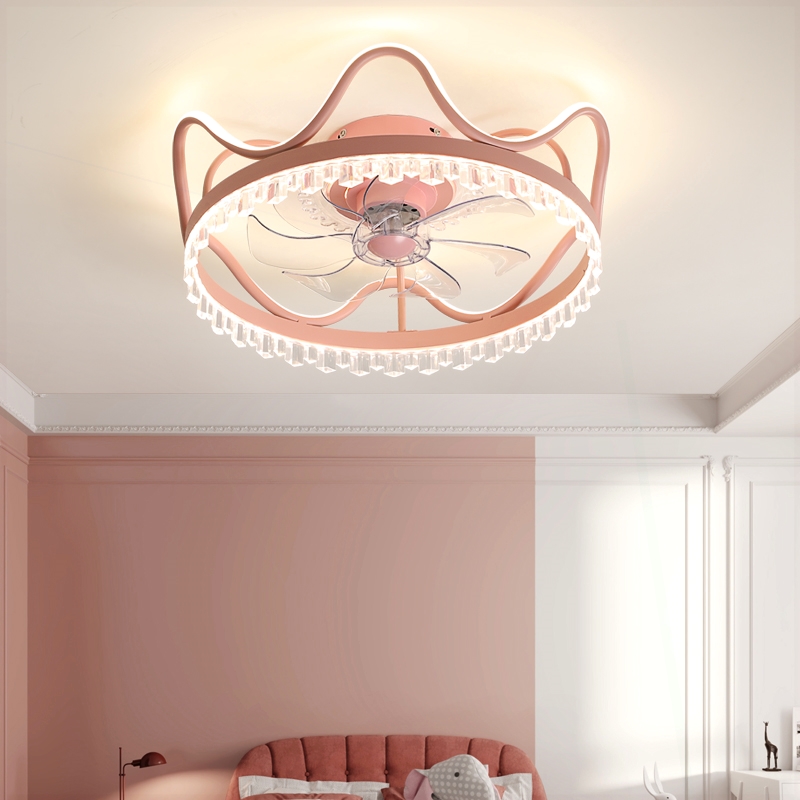 风扇灯轻奢卧室吸顶一体智能电扇