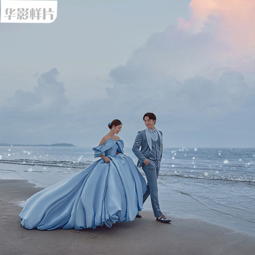 影楼海景婚纱照外景样片样版S773