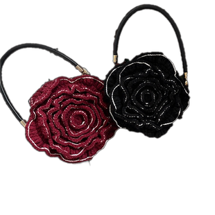 小红书同款手工编织山茶花手提包牛奶棉钩针手钩毛线DIY材料包