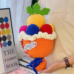 手工钩织五月天卜卜胡萝卜玩偶花束追星应援生日礼物手捧花送人