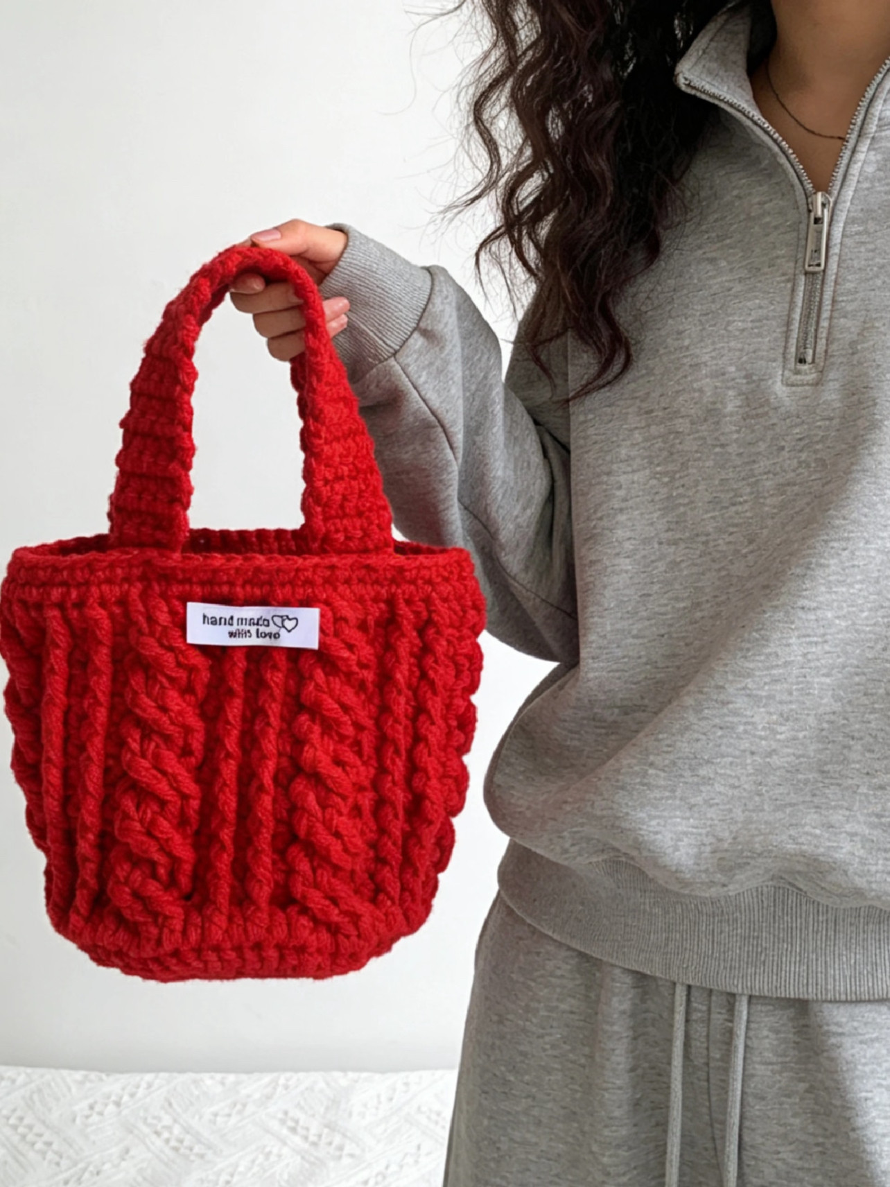 手工编织韩系简约毛线钩针手提包diy材料包自制送朋友闺蜜礼物,服饰配件/皮带/帽子/围巾,DIY编织材料包,淘宝优惠券,粉丝福利购,淘宝优惠卷