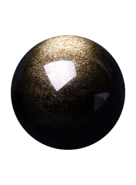 天然金曜石散珠颗颗双金眼串珠