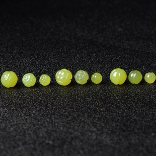 和田黄口玉髓散珠雕刻珠莲花南瓜回纹珠diy手工串珠编织手链配件