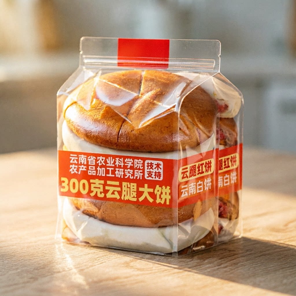 红白双饼非遗糕点大月饼酥皮云腿红白饼宣威火腿苦荞麦中秋送礼