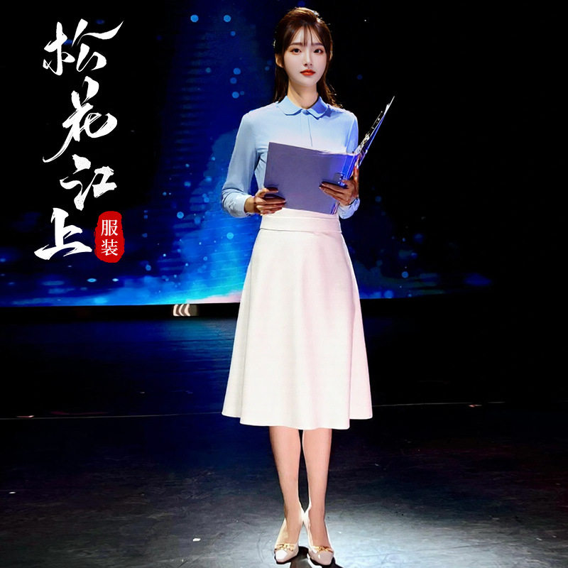 儿童合唱团演出服中学生爱国朗诵比赛松花江上舞台表演礼服