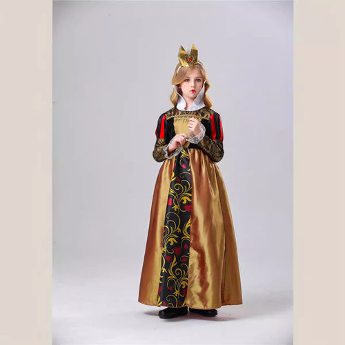 万圣节服装cosplay红皇后公主裙六一儿童节表演服豪华女王礼服裙