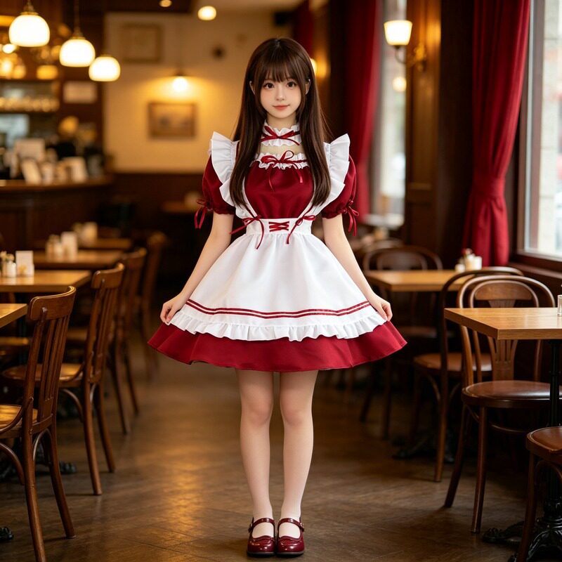 万圣节女仆装女装大佬cosplay服装大码可爱洛丽塔伪娘咖啡厅反串