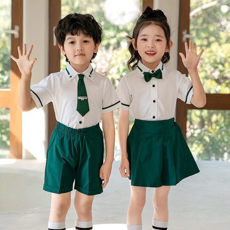 六一儿童朗诵表演服背带裤花童礼服小学生合唱幼儿园演出服装夏季