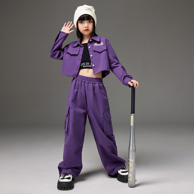 女童爵士舞服装儿童演出服jazz女孩走秀少儿嘻哈表演街舞潮练功服