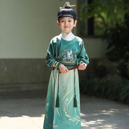 秋季儿童汉服男童2026新款中国风武侠古装表演服男生国学古风汉服