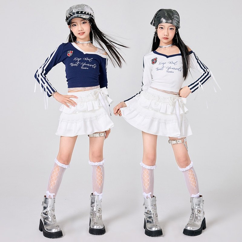 六一女童爵士舞服装儿童街舞潮服蕾丝少儿模特表演走秀演出服