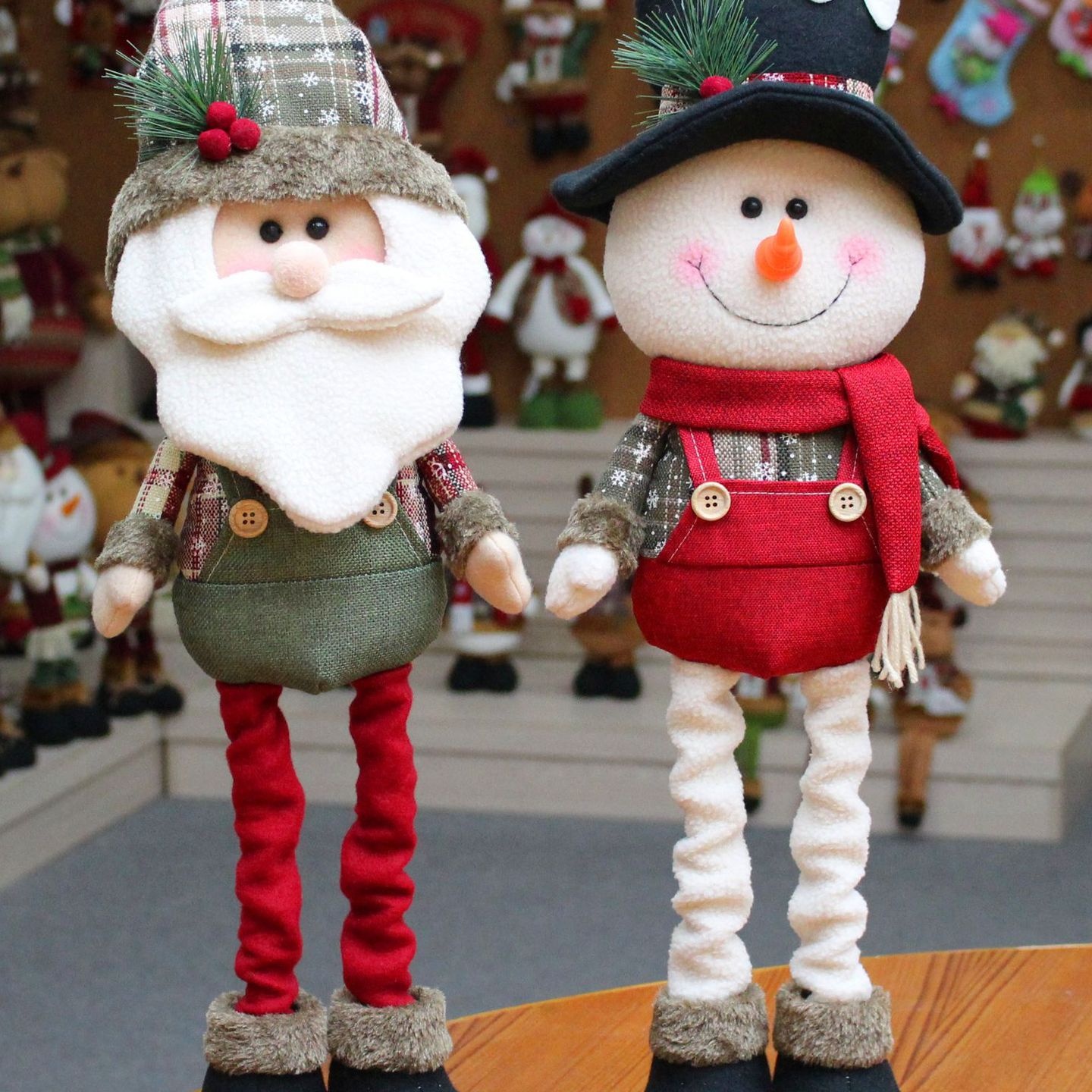 圣诞节装饰品  伸缩杆圣诞布艺摆件装饰品 圣诞新品 圣诞节装饰品