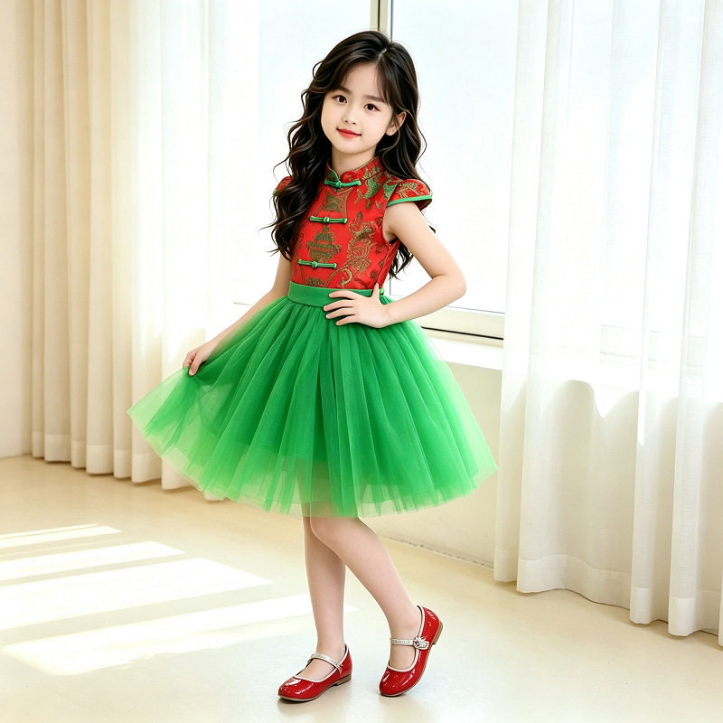 送你一朵小红花儿童演出服运动会开场表演服花朵红红的太阳舞蹈服