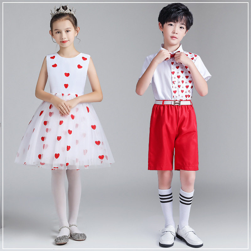 儿童合唱服演出服中小学生大合唱团朗诵表演服装男童女童舞蹈礼服