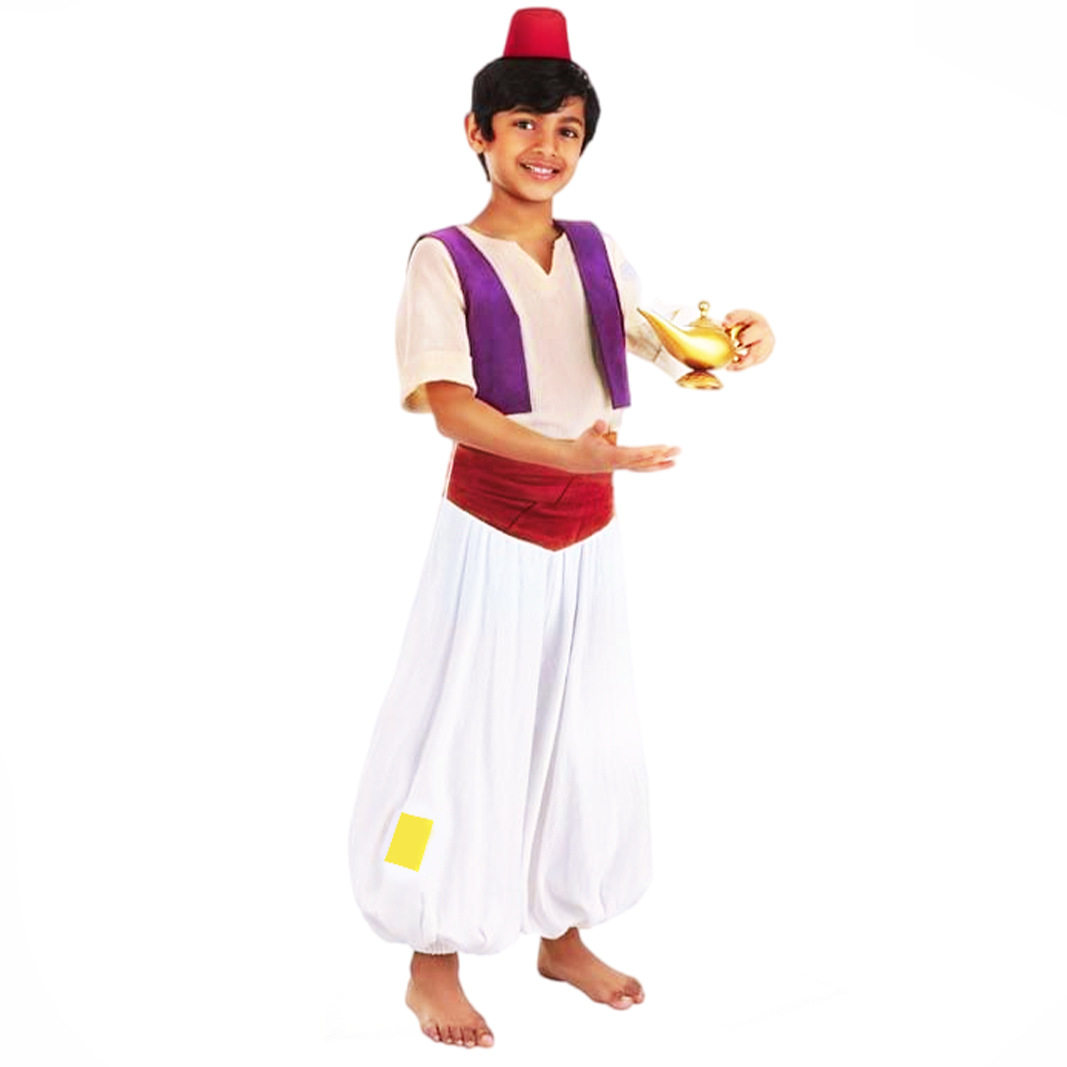 万圣节儿童一千零一夜阿拉丁神灯王子cos服派对表演服跨境专供