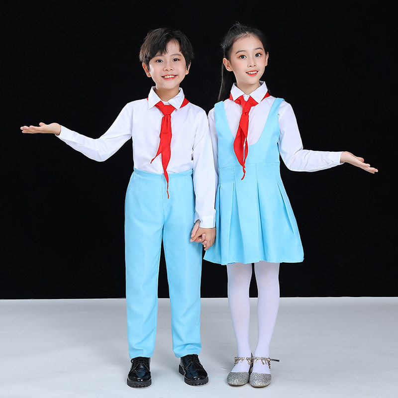 六一小学生诗歌朗诵表演服儿童大合唱演出服男女款幼儿园千人献词