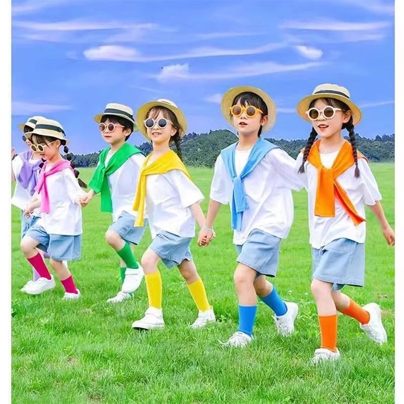 六一儿童舞蹈演出服糖果色幼儿园毕业照班服小学生运动会表演服新