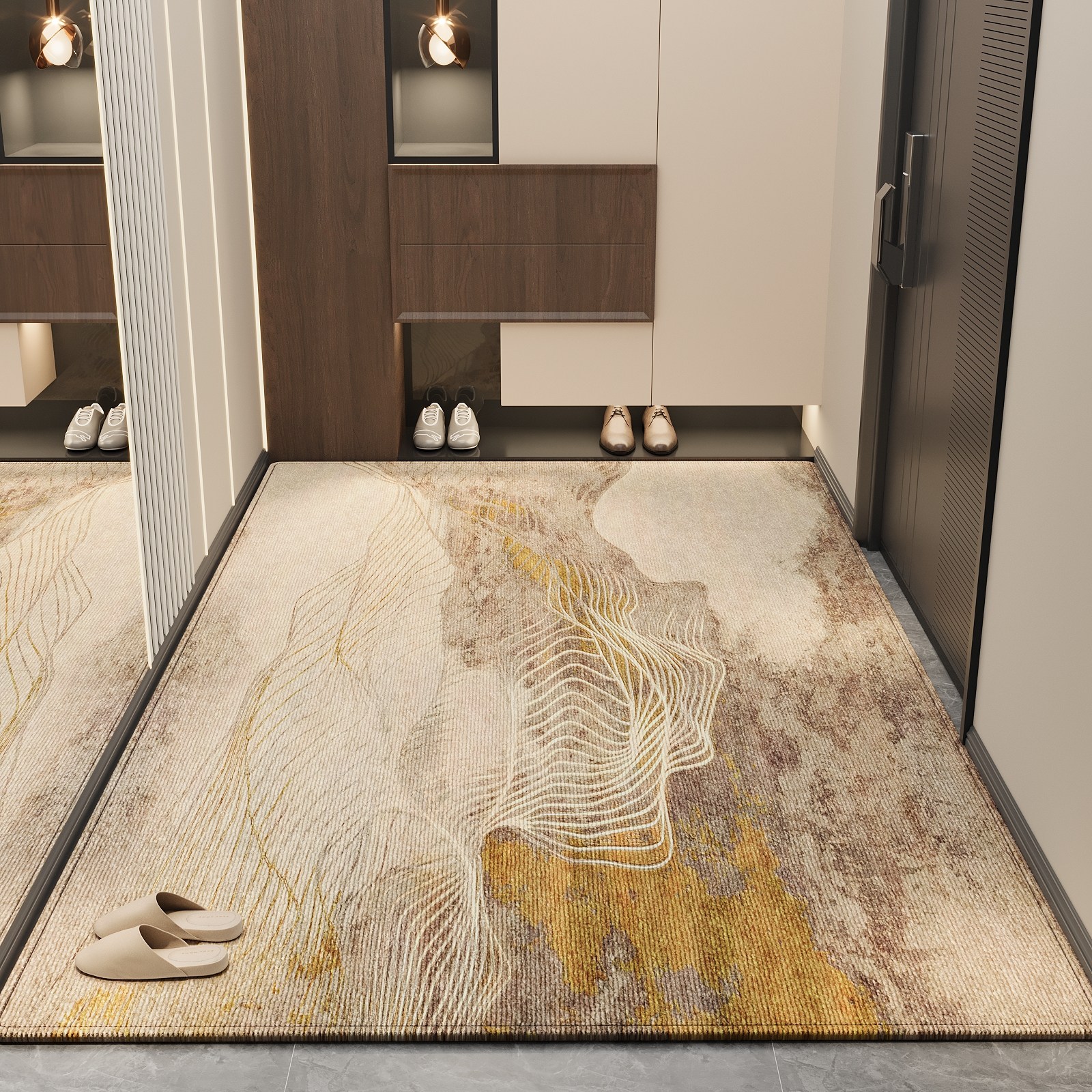 轻奢入户门地垫家用高级感北欧地毯门垫进门口玄关脚垫防滑可裁剪,居家布艺,入户地垫,淘宝优惠券,粉丝福利购,淘宝优惠卷