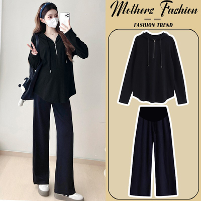 孕妇套装秋冬外出产检一套穿到生