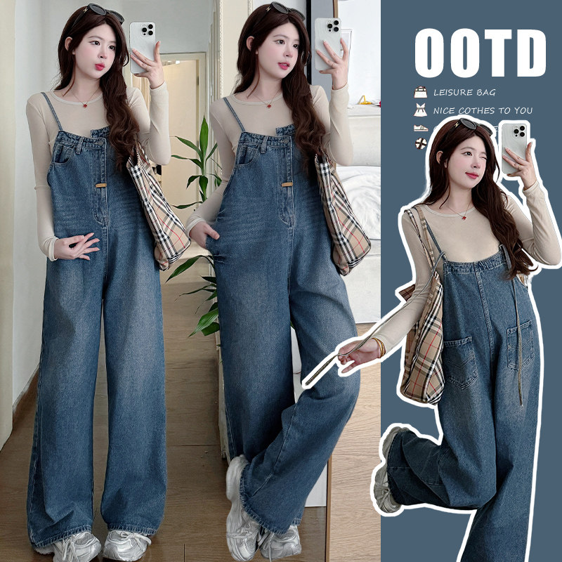 孕妇套装春秋2026新款正反两穿休闲简约细肩带牛仔背带裤上衣套装,孕妇装/孕产妇用品/营养,连衣裙,淘宝优惠券,粉丝福利购,淘宝优惠卷