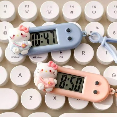 kt小猫小挂表可爱学生计时器考试专用便携迷你静音电子表书包挂件
