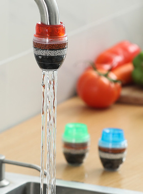 大量现货家用自来水滤水器厨房通用净水器防溅头五层麦饭石水龙头