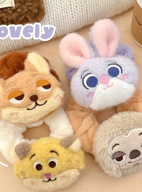 活动礼品可爱萌宠少女头饰公仔甜美卡通发绳冬季马尾发饰扎丸子头