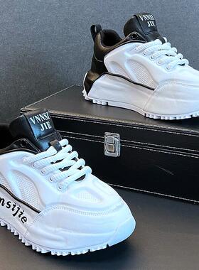 白色可以多惊艳！Minimalism Aquaman增高厚底老爹鞋内增高休闲