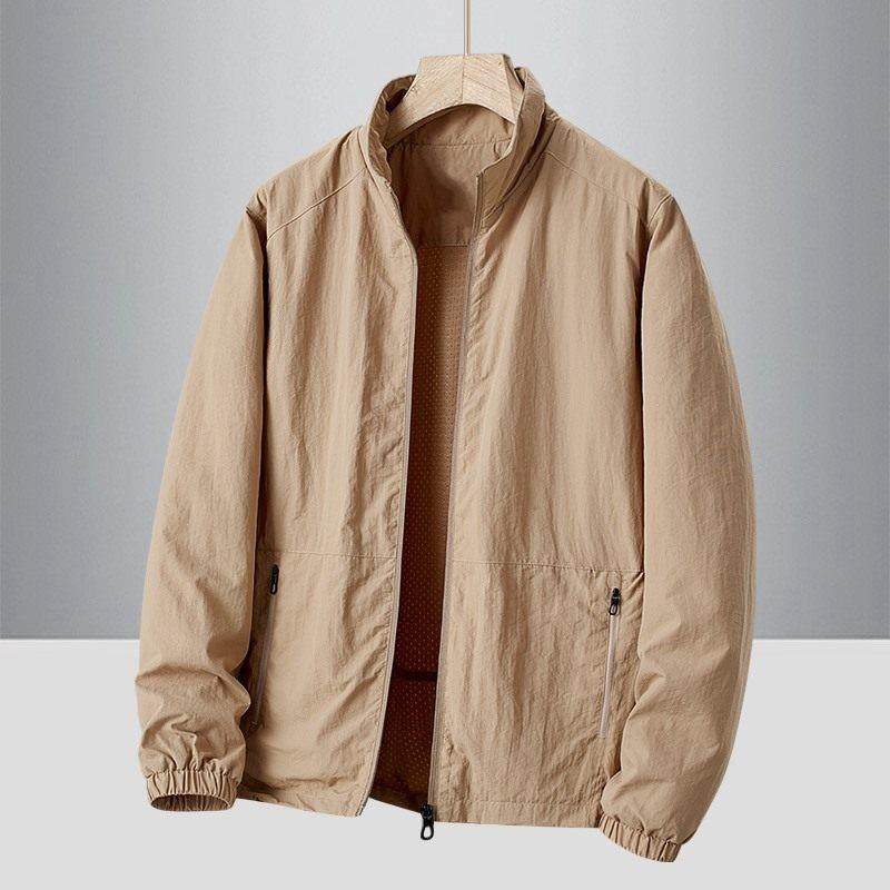 潮牌纯色外套男装春秋季新款宽松大码夹克上衣加肥加大码胖子风衣