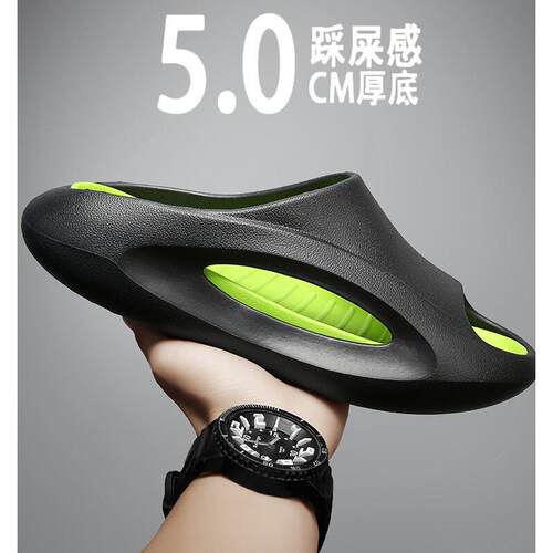 潮牌踩屎感拖鞋男夏季新款运动外穿防滑沙滩凉鞋潮流韩版时尚凉拖