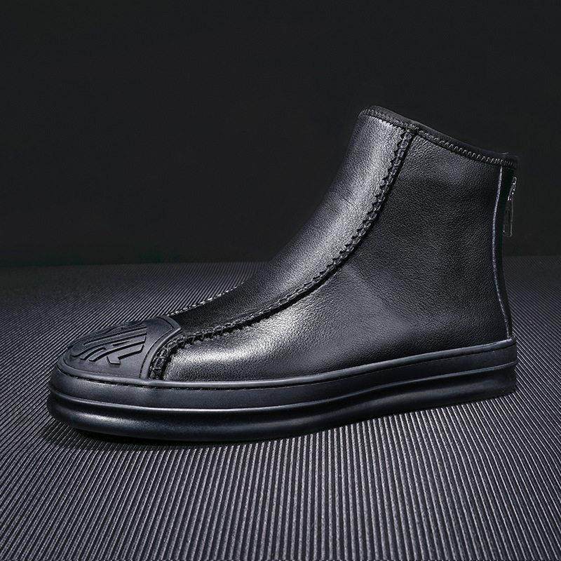 欧洲站男鞋切尔西靴男款2025新款头层牛皮时尚潮流高级感马丁靴男