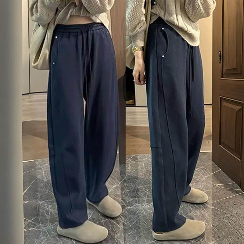 Rouje Dsyle弯刀卫裤女大码休闲裤子显瘦窄直筒宽松运动裤小个子,女装/女士精品,卫裤,淘宝优惠券,粉丝福利购,淘宝优惠卷