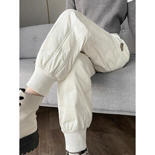 高腰加厚束脚女棉裤 东北防寒保暖羽绒裤 时尚 新款 女外穿2025年冬季