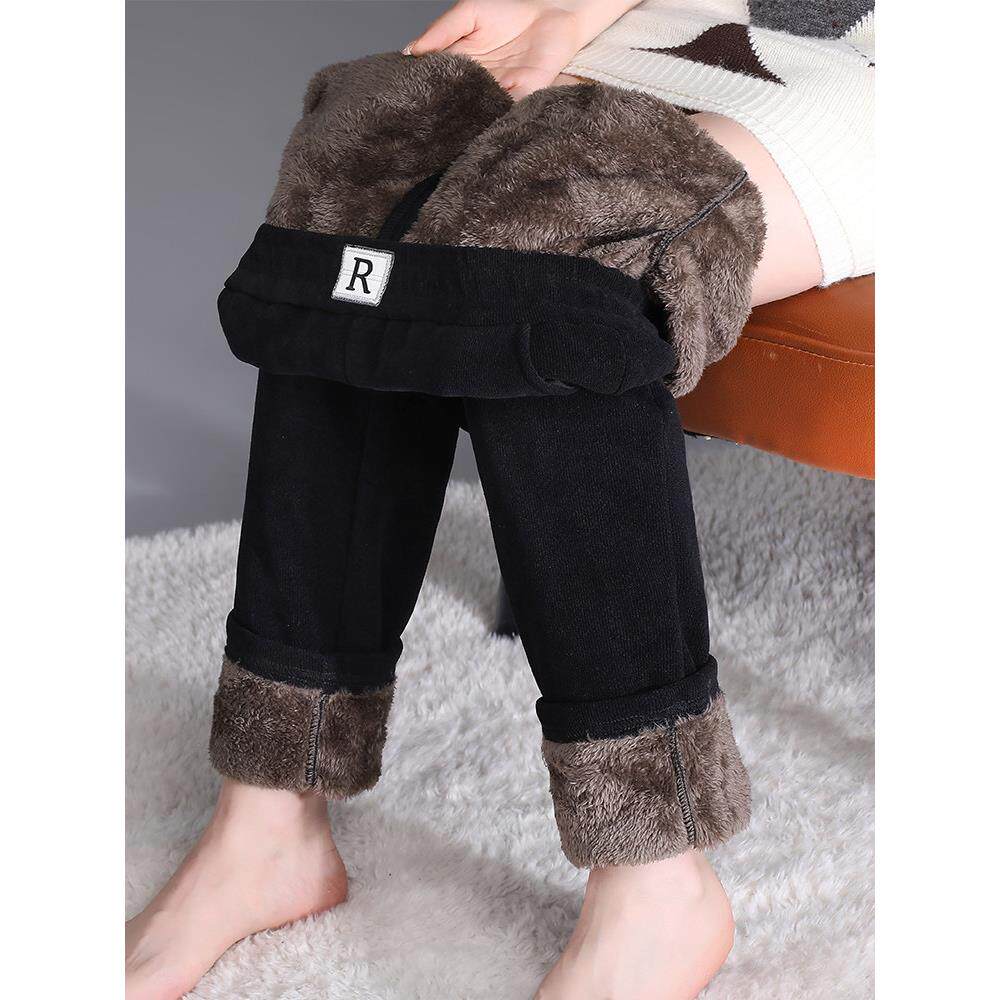 雪尼尔运动裤女春秋2025年新款加厚羊羔绒抗寒裤子保暖加绒休闲裤